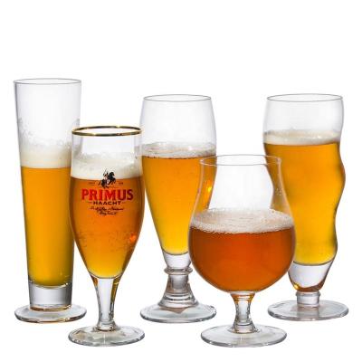 China Wholesale Personality Samyo Printing Boot Shaped Tulip LOGO Beer Tasting Beer Glass Mug for sale