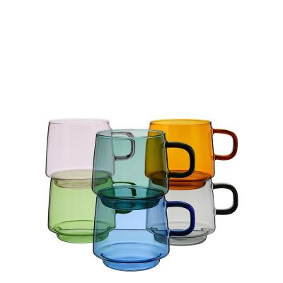 China Modern Wholesale New Design Coffee Mug Heat Resistant Classic Solid Colored Coffee Mug With Handle for sale