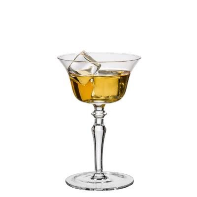 China Unique Martini Glassware Bar Glassware Personality Stem Clear Martini Cocktail Glass Crystal Glass Cocktail Glass for sale