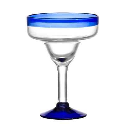 China Wholesale Cheap Custom Rim Martini Glass Opening Process Multi Color Martini Cocktail Glass From KOREAN Factory Margarita Glass for sale