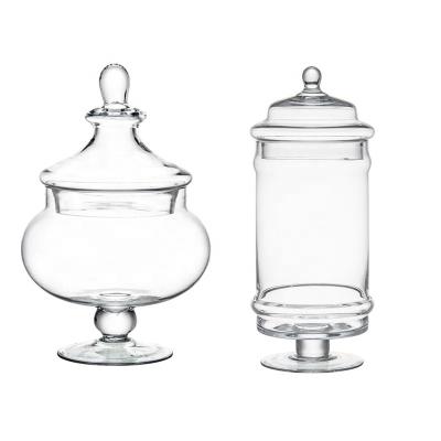 China Large Folding Luxury Glass Honeyware Jar With Lid for sale