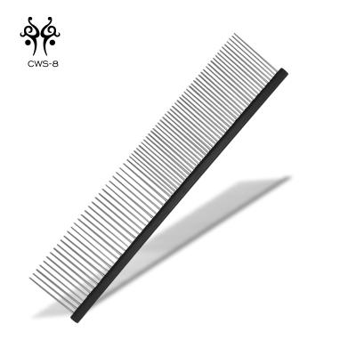 China Durable High Quality Multi-colors Aluminum Handle Stainless Steel Teeth Pet Cleaning And Grooming Combs Brush for sale