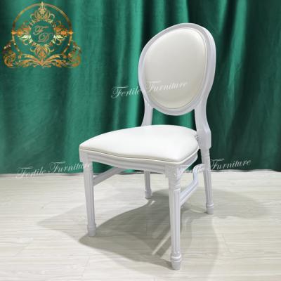 China MODERN PU Chair Aluminum Frame White Color Leather Outdoor Wedding for sale