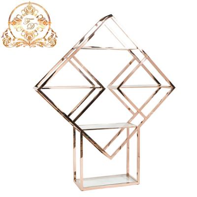 China Morden High Metal Frame Glass Dessert Cake Display Stand For Sale for sale