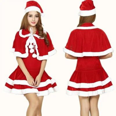 China 2021 Washable Chinese Supply New Design Fashion Women's Sexy Crew Neck Santa Claus Dress for sale