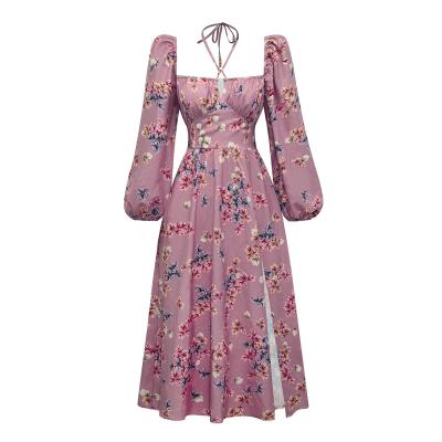 China New Fashion Chinese Multicolor Women Supply Washable Lace Long Sleeve Listing Dress for sale