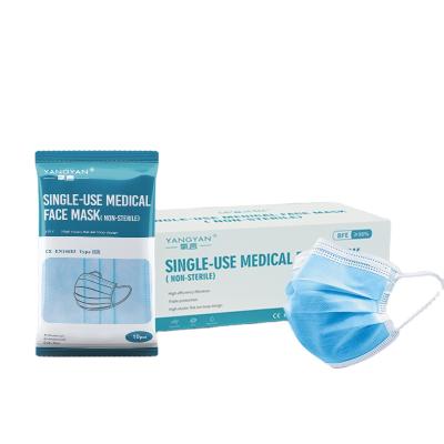 China Manufacturer adult face mask medical mask 3 ply medical face mask with bfe99% for sale