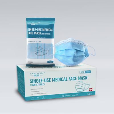 China Disposable 3ply Surgical Face Mask Breathable Breathable Medical Type IIR Face Mask for sale