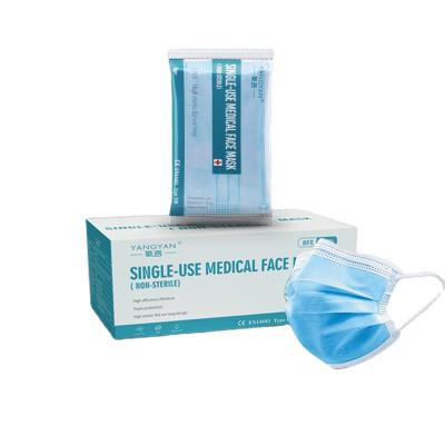 China Perfectly Fit Medical Type IIR Face Mask Single Use Disposable Medical Mask Breathable for sale