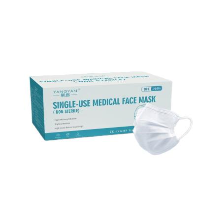 China Breathable OEM Accepted Face Mask Medical Single Use Disposable Medical Face Mask 3 Layers for sale