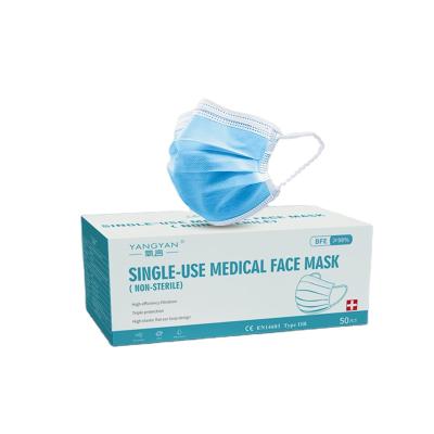 China Disposable Elastic Colorful Cloth String Cover Breathable Adjustable Disposable Medical Surgical Face Mask for sale