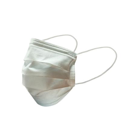 China Disposable Disposable 3 Ply Facemask Mask China Whitelist Earloop Face Mask White Color 3 Layer Disposable 3ply Mask for sale