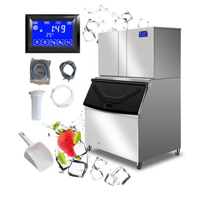 China Commercial commercial ice cube maker 750KG/24H 500KG storage capacity, large capacity design commercial ice cube maker machine, good price for sale