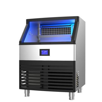 China Onilce Commercial Commercial Ice Maker, Crescent Cuber Ice Maker, Air Cooled, 120KG/24H Built In Storage Bin for sale