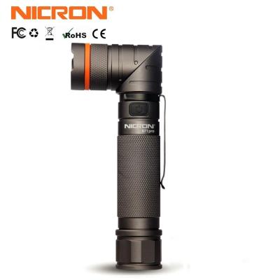 China NICRON B71 Pro Camping Flashlight Magnetic Rotating High Power LED Rechargeable Rotating Flashlight For Camping for sale