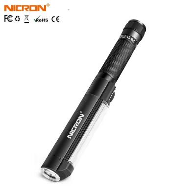 China Good NICRON WL15 Pocket COB Magnetic Base Industrial Sale Outdoor Portable Rechargeable Led Light Flashlight for sale