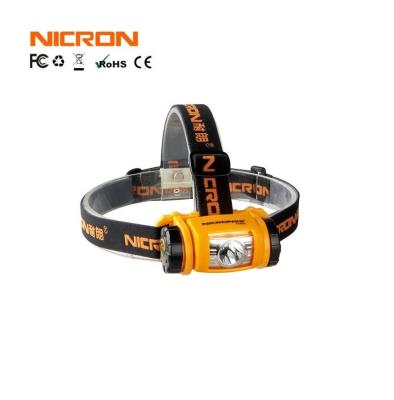 China Hot Sale NICRON Traditional Plastic Dry Outdoor Working Battery Headlight 3AAA Outdoor Camping Headlight for sale