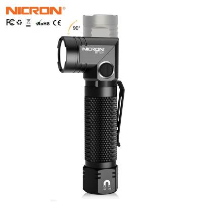 China Wholesale NICRON B71 Industrial Torsion UV Rechargeable Flashlight Multifunctional Rechargeable Flashlight Waterproof for sale