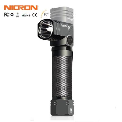 China 90 DEGREES TURN & NEW TAIL PAC NICRON B71 Product TAIL EDC MAGNETIC Rechargeable Rotating Portable Super Bright Flashlight for sale