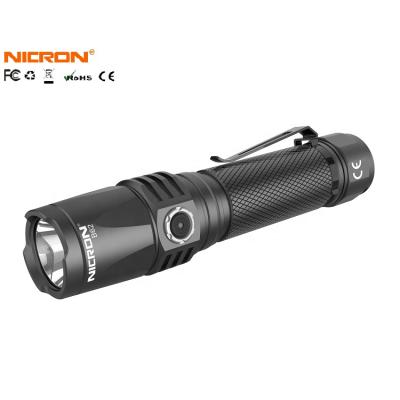 China Nicron B62 Long Throw Flashlight Camping Rechargeable Type C Charged Zoom Flashlight 5 Work Long Distance Mode for sale