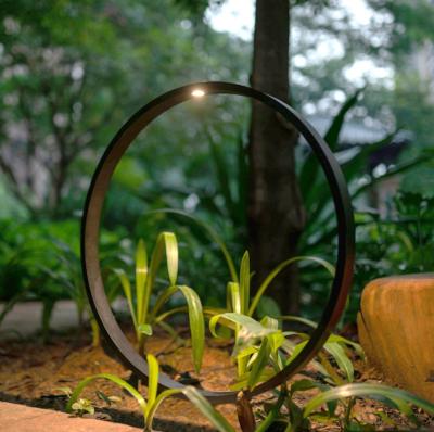 China Garden China Wholesale Circle Ring Garden Lights Lawn Bollards Lighting Lamp Outdoor Landscape Led Bollard Light for sale