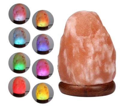 China Modern Natural Rock Salt Air Diffuser Room Humidifier USB Himalayan Pink Color Changing LED Salt Lamp for sale