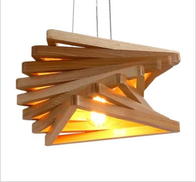 China Pendant Lamp Contemporary Modern Wooden Ceiling Pendant Lights For Cafes for sale