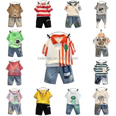 China Hot Sale Cotton Casual Toddler Kids Clothes 2pcs Clothing Sets Summer Short Sleeve Boys Suits for sale