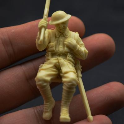 China Custom Made Hjgh Eco-Friendly Quality Action Figure Soldier with Weapons 1/32 military miniature figure for sale