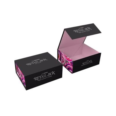 China Foldable Custom Luxury Pink Cosmetic Cardboard Gift Packaging Box With Logo Printing for sale