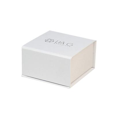 China Recyclable Flip Open Jewelry Gift Boxes Bulk Foil Stamp Logo Jewelry Box Wholesale Custom Packaging For Bracelet for sale