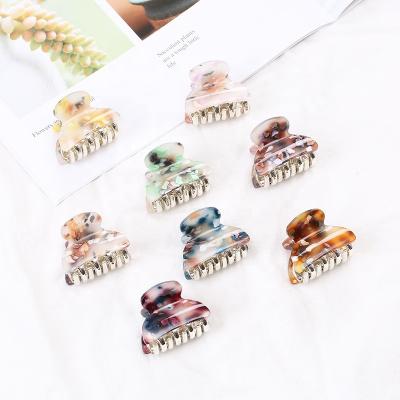 China Fashionable Girls Hairpin Hair Accessories Jelly Colors Acrylic Ponytail Crab Sling Mini Hair Claw Clips Barrette Hot Sale Hair Decoration For Women for sale