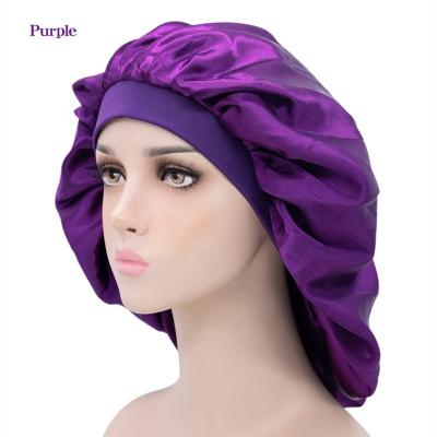 China New Head Band Stock Character Large Cowls Women Luxury Wide Turban Headscarf Satin Cowl for sale