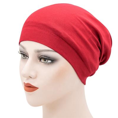 China OEM Sales Character Cotton Double Layers Chemotherapy Warm Soft Hat Unisex 100% Solid Color Hood Hat for sale