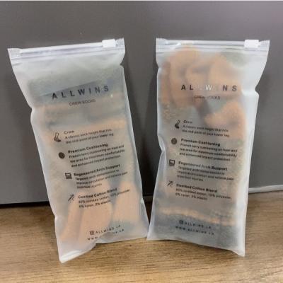 China BIODEGRADABLE custom logo frosted transparent EVA slider zipper bag, zip plastic bag packaging for sale