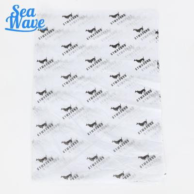 China Recyclable Custom Printed Tissue Wrapping Paper Clothes Gift Flower Wrapping Tissue Paper With Your Brand Logo for sale