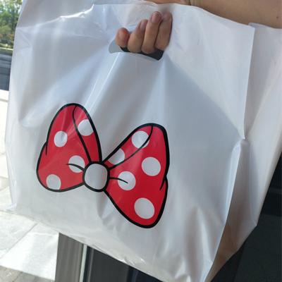 China Beautiful Bow Fashion Shopping Bag Jewelry Bag Gift Net Red Women's Plastic Bag Clothing Moisture-Proof Bag for sale