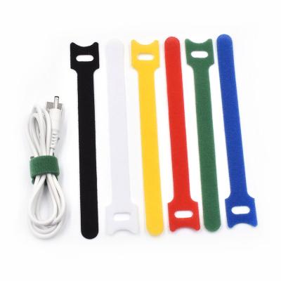 China Eco-friendly for this hot sale printed hook and loop cable tie colorful nylon hook and loop cable tie for sale