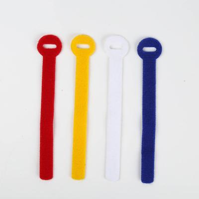 China Shape: Different design can be customized self-locking hook and loop cable ties for sale