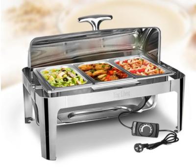 China Stainless Steel Chafing Heater Set Tray Food Warmer Catering Food Saving Chafing Dish Buffet for sale