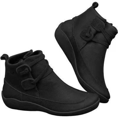 China Anti-slippery Border Large Size Women's Boots British Wind Tooling Rejects Women's Casual High Aid Foreign Trade Shoes Short Boot for sale