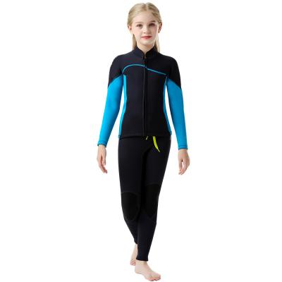 China Antibacterial Children's 2.5MM Thick Swimsuit Split Wetsuit Hot Boys and Girls Jellyfish Long Sleeve Cold Proof Snorkeling Surfing Clothing for sale