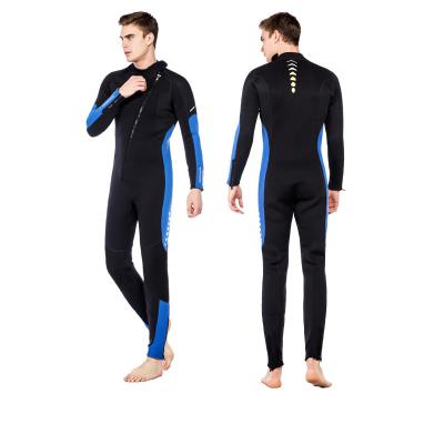 China New 3MM Antibacterial Wetsuit Men's Long Sleeve Winter Swimsuit Cold Proof Snorkeling Pants One-Piece Warm Surfing Women's Wetsuit for sale