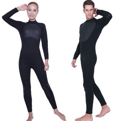 China 3mm antibacterial wetsuit one-piece hot wetsuit for men and women long sleeve cold-proof couples surfing diving customization for sale