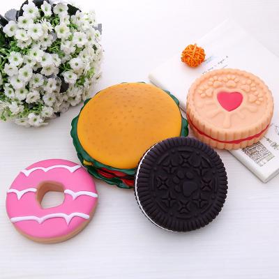 China Viable Creative Dog Oreo Teether Ball Toys Throwing Sounding Toys Cookie PVC Vinyl Molars Play for sale