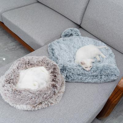 China Warm Cat Nest Bed Sleeping Bag Plush Closed Cat Villa Dog Cat Pet Travel Amazon Warm Winter Sale for sale