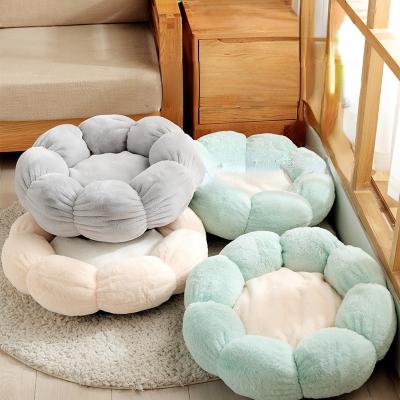 China New Breathable Winter Pet Plush Around Kennel Cat Winter Warm Deep Sleep Cat Nest Flower Shape Dog Kennel for sale