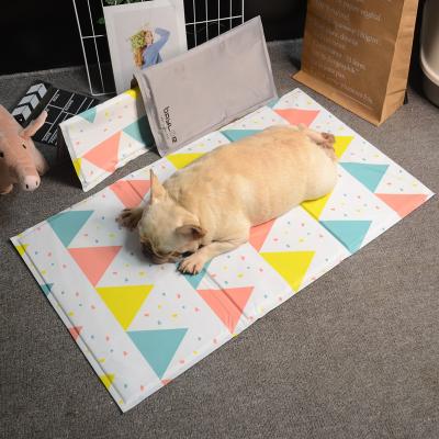 China Travel Pet Gel Cooling Mat for Cat and Dog Large Pet Cool Bed Summer Water Resistant Mat Mat for sale