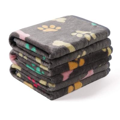 China Travel Dog Eco-Friendly Cat Bulk Fleece Blanket Pet Blanket Blanket Dogs Soft Cats for sale