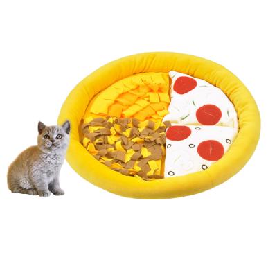 China Travel Dog Pet Sniffle Mat Dog Feeding Mat Nosework Pizza Mat For Forager Instinct Interactive Puzzle Toys for sale